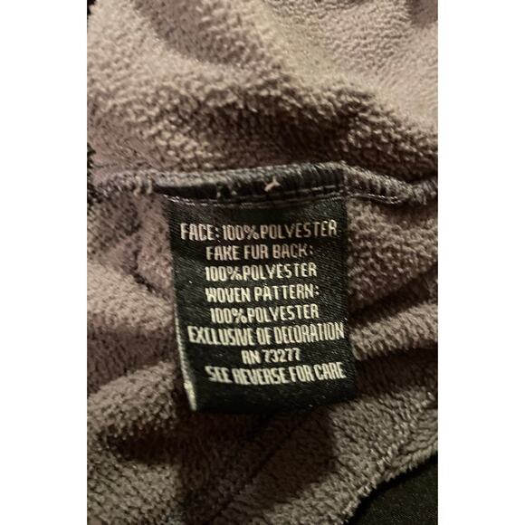 FILA gray soft cozy full zip fleece jacket w/colorful geo pattern size XL - Picture 6 of 6